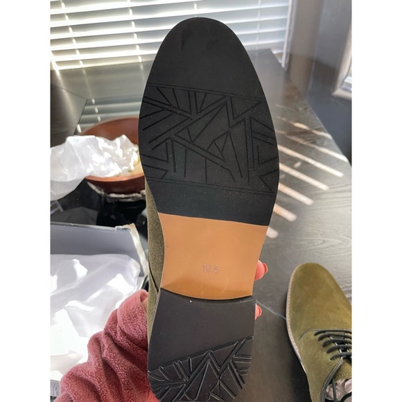 NEW THOMAS & VINE GUNNER OLIVE SUEDE OXFORD DERBY SZ 10.5 MENS - Picture 4 of 6